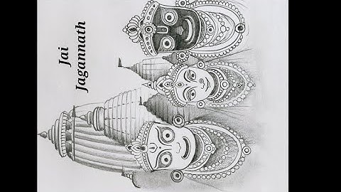 Jagannath Rath yatra special Drawing of Lord Jagnnath,balram and Subhadra  Pencil shading sketch