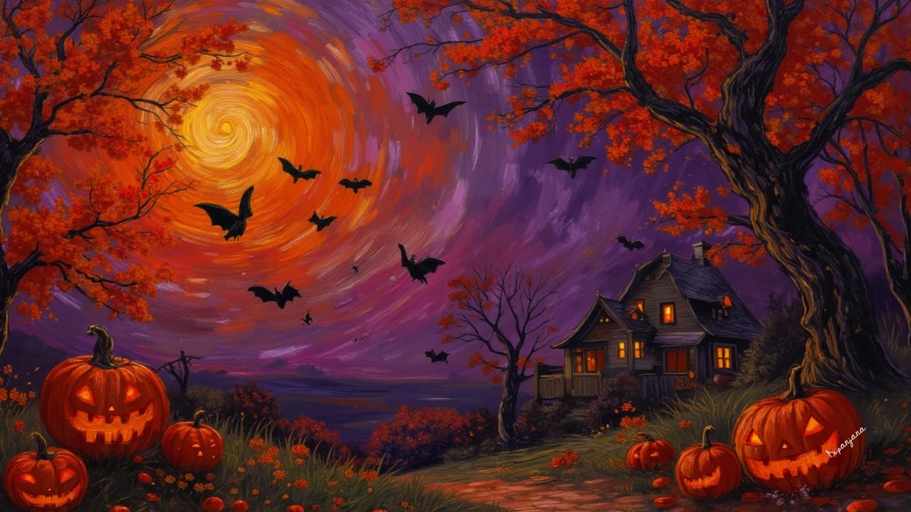Haunted House & Spooky Garden 👻🎃 | Halloween Screensaver | Frame TV Art Gallery