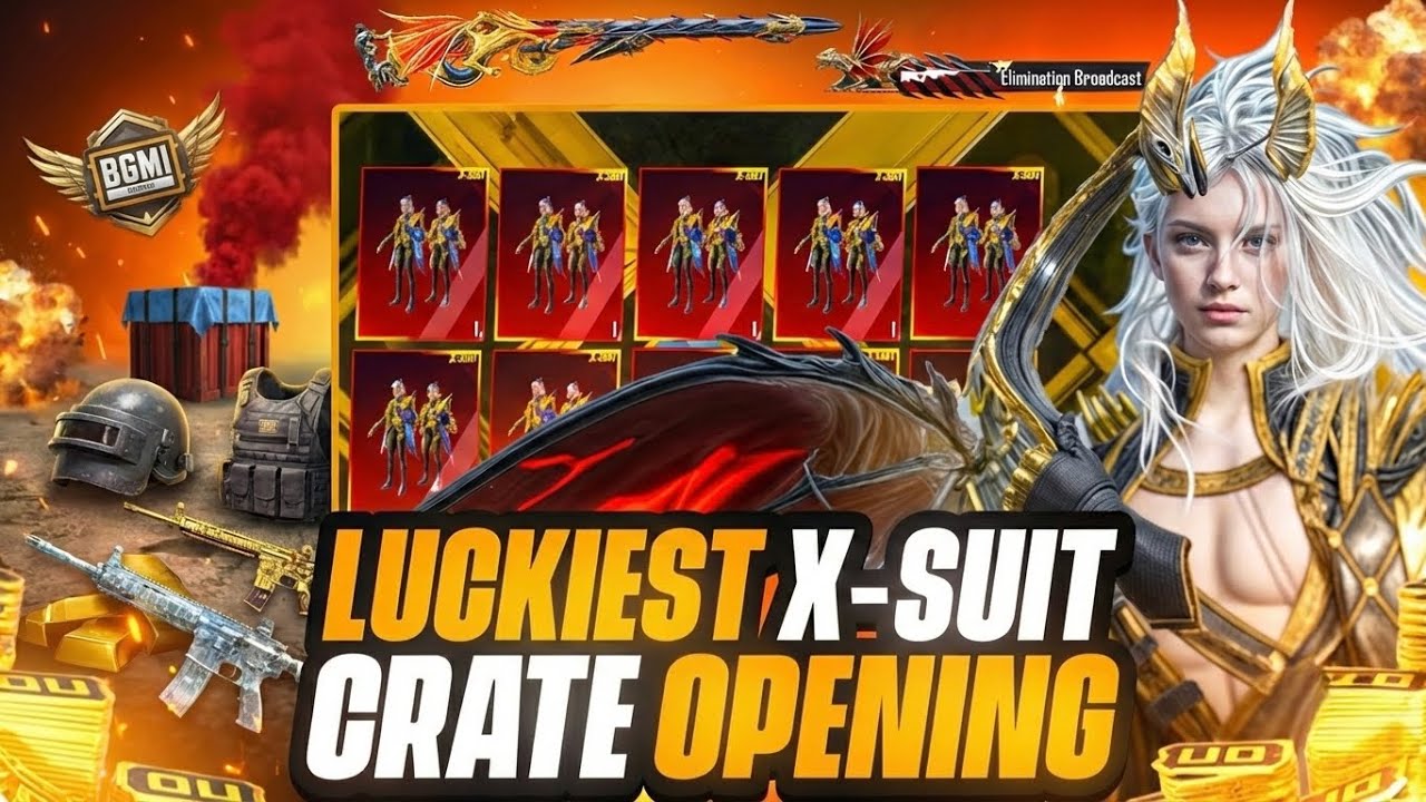Luckiest BGMI Crate Opening: Dravion X-Suit & Gladria Upgrade! LVL4