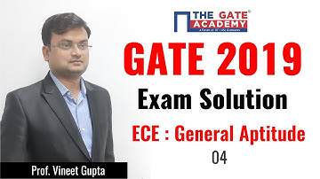 GATE 2019 Answer Key - Paper Analysis for ECE | General Aptitude - 04
