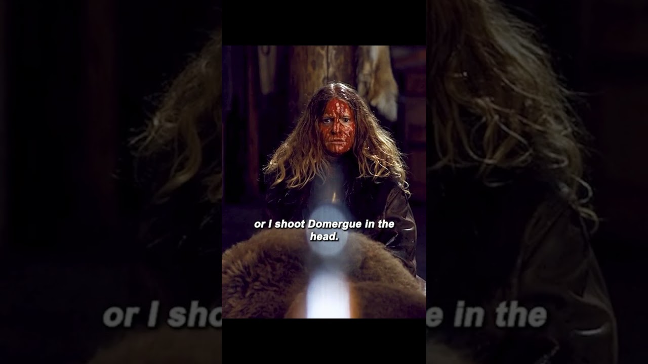 In The Hateful Eight, Daisy Domergue, captured by bounty hunters, 