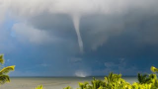 Drone Footage of Waterspout in Key Largo, Florida