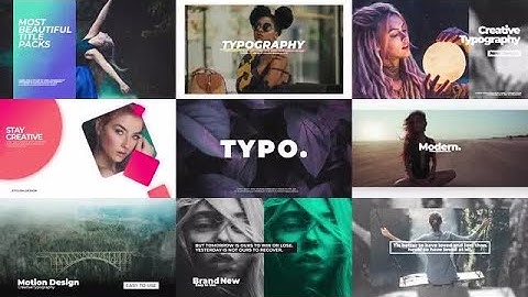 Typography Pack V1 Premiere Pro Templates