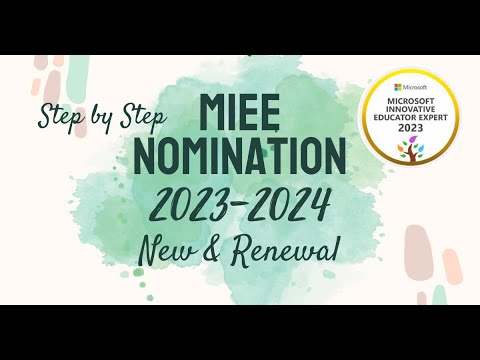 Microsoft Innovative Educator Expert | MIEE self nomination 2023-24 ...