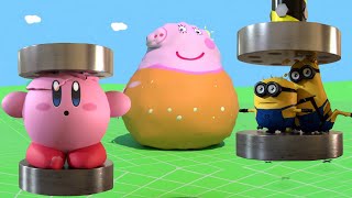 Kirby Peppa and Minions Having FUN! 🌸🌝💀