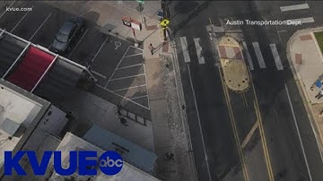 Crosswalk in East Austin has new tech that alerts drivers of pedestrians | KVUE