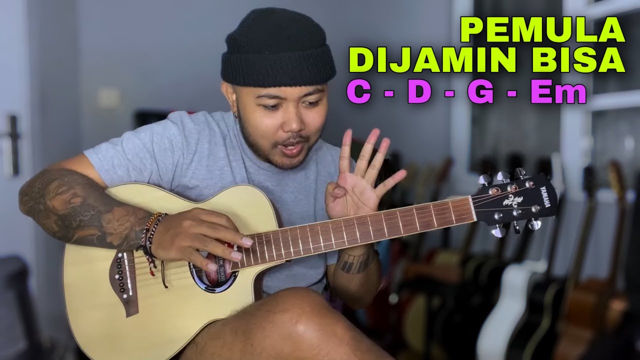 LAGU SUPER GAMPANG UNTUK PEMULA GITAR CUMA 4 CHORD DARI AWAL SAMPE AKHIR