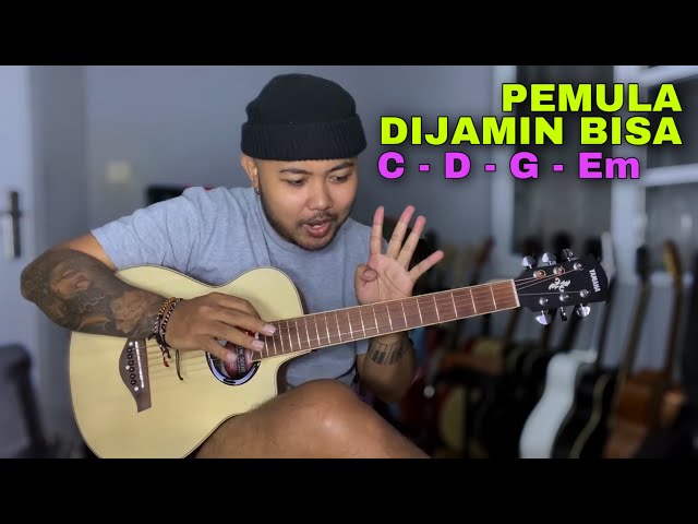 LAGU SUPER GAMPANG UNTUK PEMULA GITAR! CUMA 4 CHORD DARI AWAL SAMPE AKHIR! class=