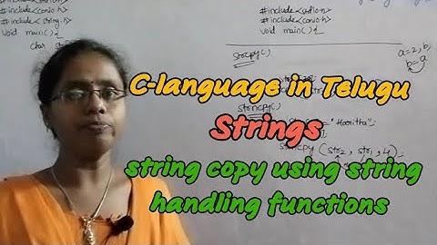 strings|string copy using string handling functions|@RC REDDY INSTITUTE OF TECHNOLOGY ATP BY JYOSHNA