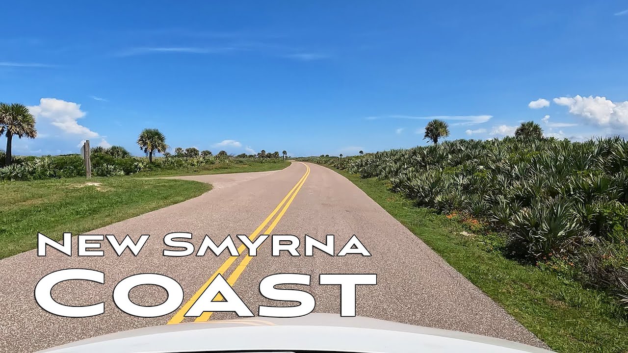 [4K] 🌞 Sunny New Smyrna Beach Coast Drive 4th of July 2022  A1A  S Atlantic Ave  Turtlemound Road 🇺🇸