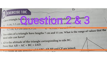 #class7ncertmaths / Chapter 10 /Triangle/ Exercise 10C question 2,3 /R-SQUARE 2023.