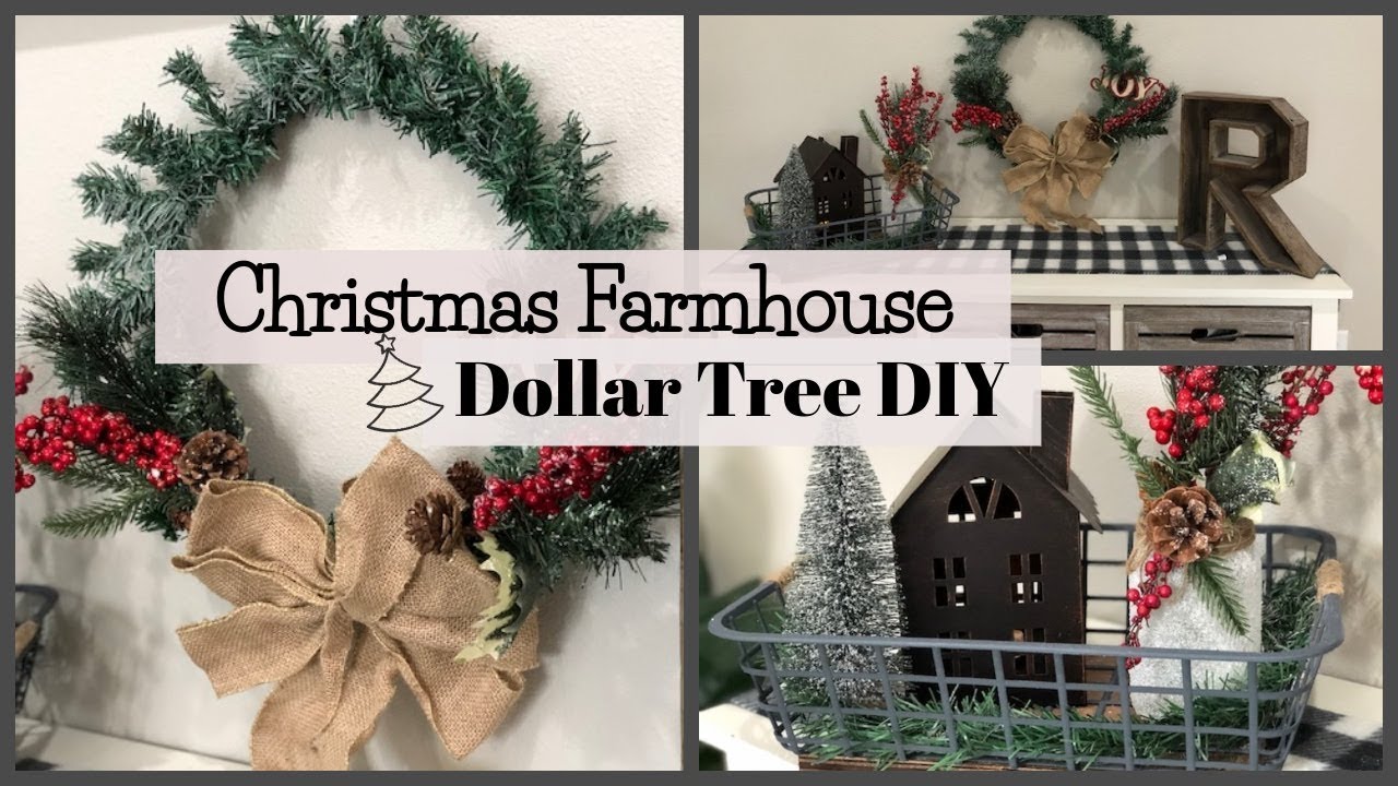 Farmhouse Christmas  Decor  Dollar  Tree  DIY  YouTube 