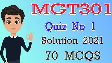 MGT301 Quiz No 1 Solution 2021 | MGT301 Quiz No 1 Solution Spring 2021 | 2022 | By Deep Guider