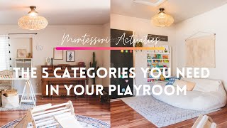 MONTESSORI ACTIVITIES THE 5 CATEGORIES YOU NEED IN YOUR PLAYROOM #montessoriwithhart