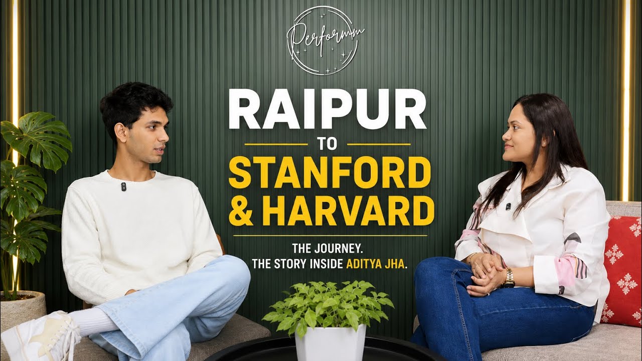 Aditya Jha shares his story from Raipur to Stanford & Harvard.#education #study #University 