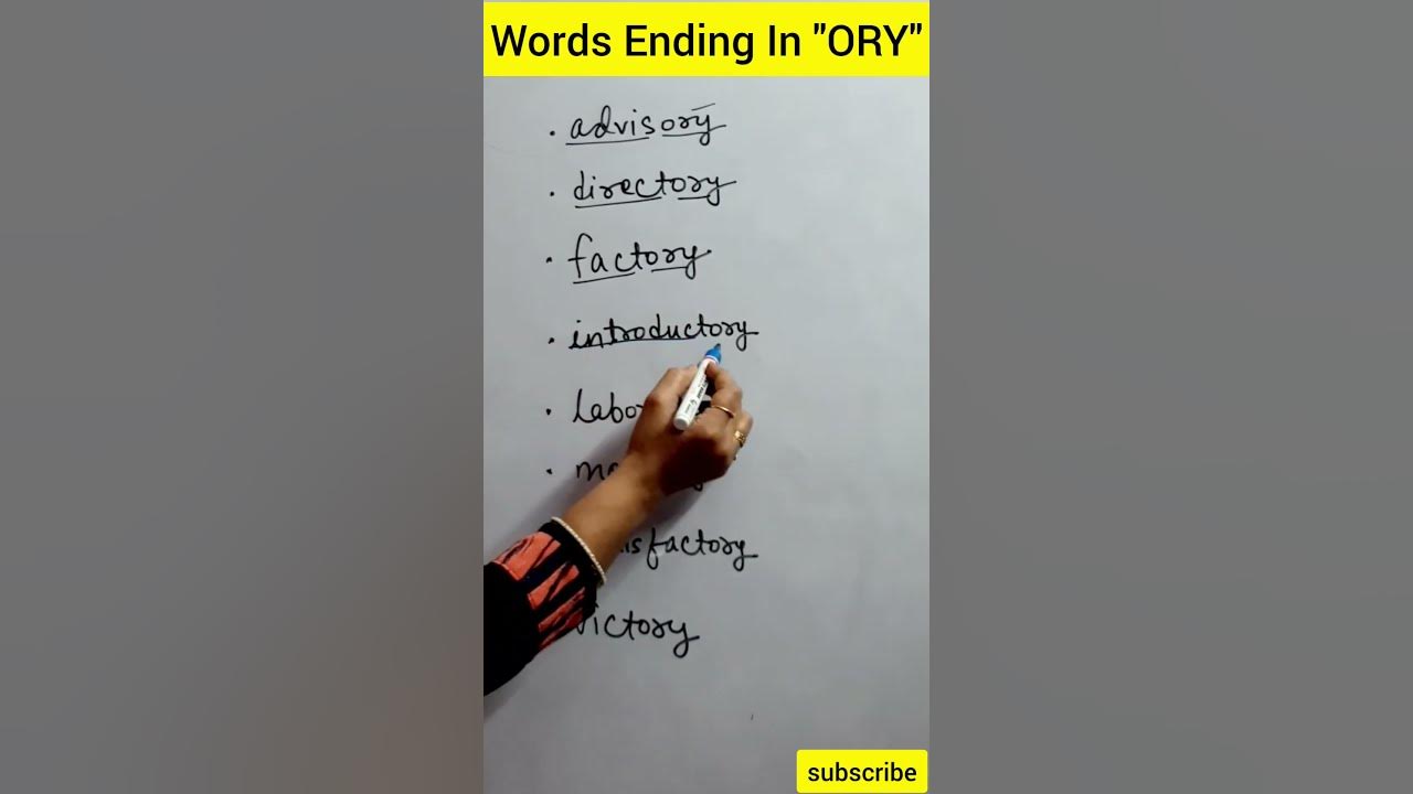 Words ending in ory shorts english youtube