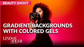 Color Gels Photography: How to Create Gradient Backgrounds | Inside Beauty Photography with Lindsay