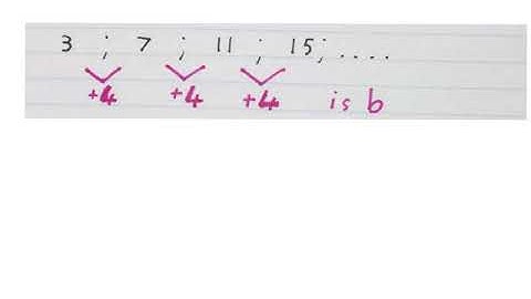 Linear number pattern constant difference (mathdou) Grade 7 and older