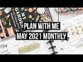 Plan With Me | May 2021 Monthly Spread | Big Happy Planner | Plant a Happy Life Be Happy Box