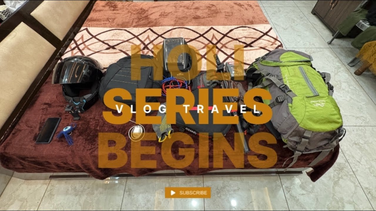 Holi in Vrindavan 2026 | Final Packing for Braj Holi | Moto vlog Setup |