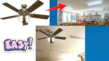 HOW TO INSTALL CEILING FAN IN HARDIEFLEX CEILING (TIMELAPSE) @SCHOOL #electrical #how #install #diy