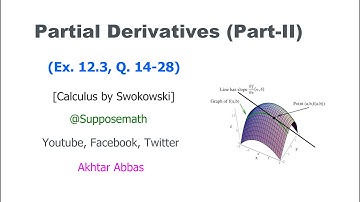 Partial Derivatives (Part-II) | Calculus by Swokowski | Suppose Math with Akhtar Abbas