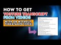 How to Get Transcript from YouTube Video With or Without Timestamps (Free) #tutorial