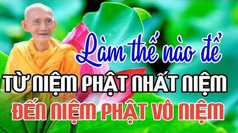 LÀM THẾ NÀO ĐỂ TỪ NIỆM PHẬT NHẤT NIỆM ĐẾN NIỆM PHẬT VÔ NIỆM - HT THÍCH GIÁC KHANG