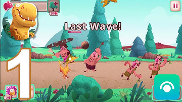 Dino Bash - Gameplay Walkthrough Part 1 - Levels 1-5 (iOS, Android)