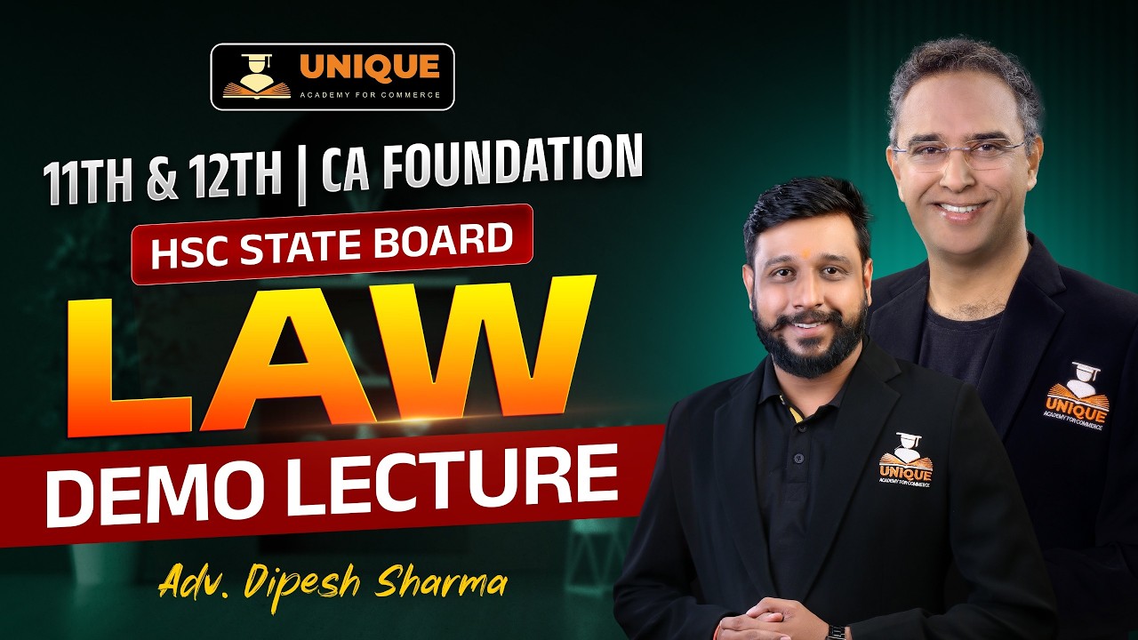 Demo Lecture – CA Foundation Law – Adv. Dipesh R. Sharma