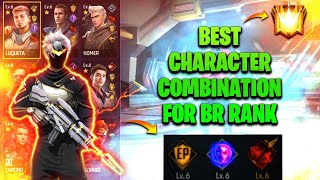 Best Character Combination For Rank Push | BR Rank Best Character Combination | Solo Rank Push Tips