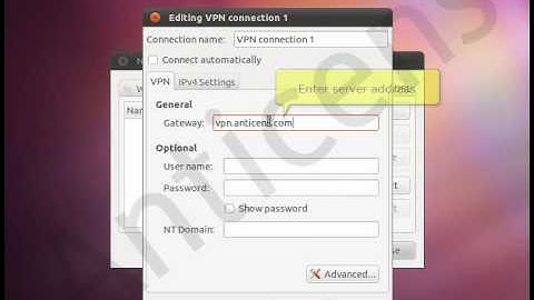 Linux Ubuntu PPTP VPN Connection Setup