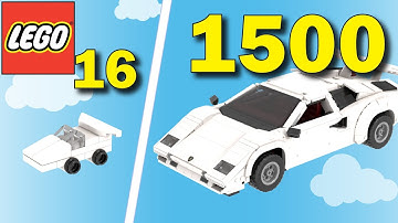 Lego Lamborghini Countach in Different Scales - Size Comparison