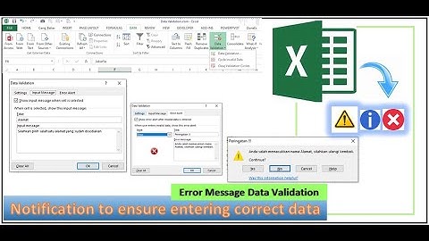 Error Message Data Validation (advanced excel tutorial) advanced