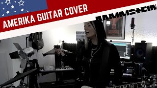 Rammstein - Amerika Live Guitar Cover [4K / MULTICAMERA]