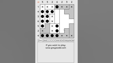 Grey is Odd - Today grids. Solution level 3 7X7 dated 04-19-2024 #logicpuzzles #logicgames  #games