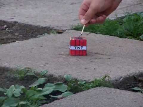 Real life exploding Minecraft TNT! (Old shit video) - YouTube