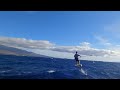 Downwind sup foil kihei on the go foil gt1400 and kalama performance board prototype