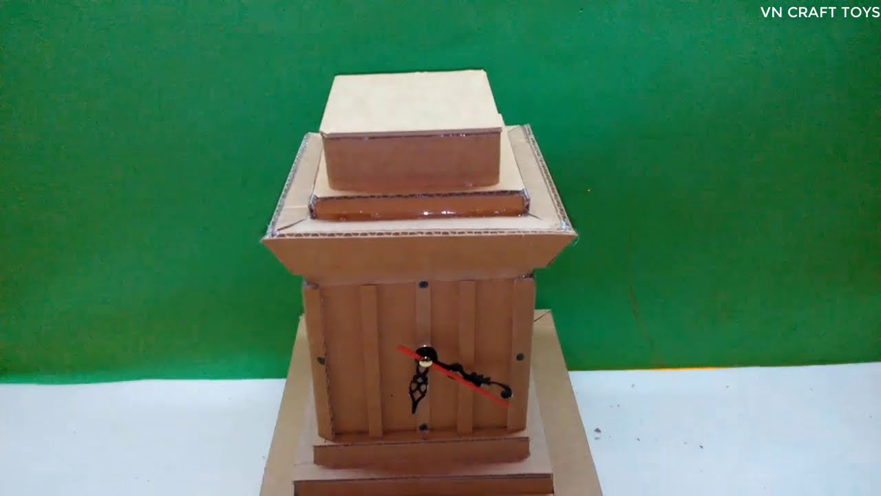 How to make a DIY wall clock from Cardboard YouTube