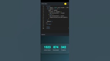 📊 Create a Glassmorphic Live Stats Panel with Count-Up Animation! ✨ #coding #programming #animation