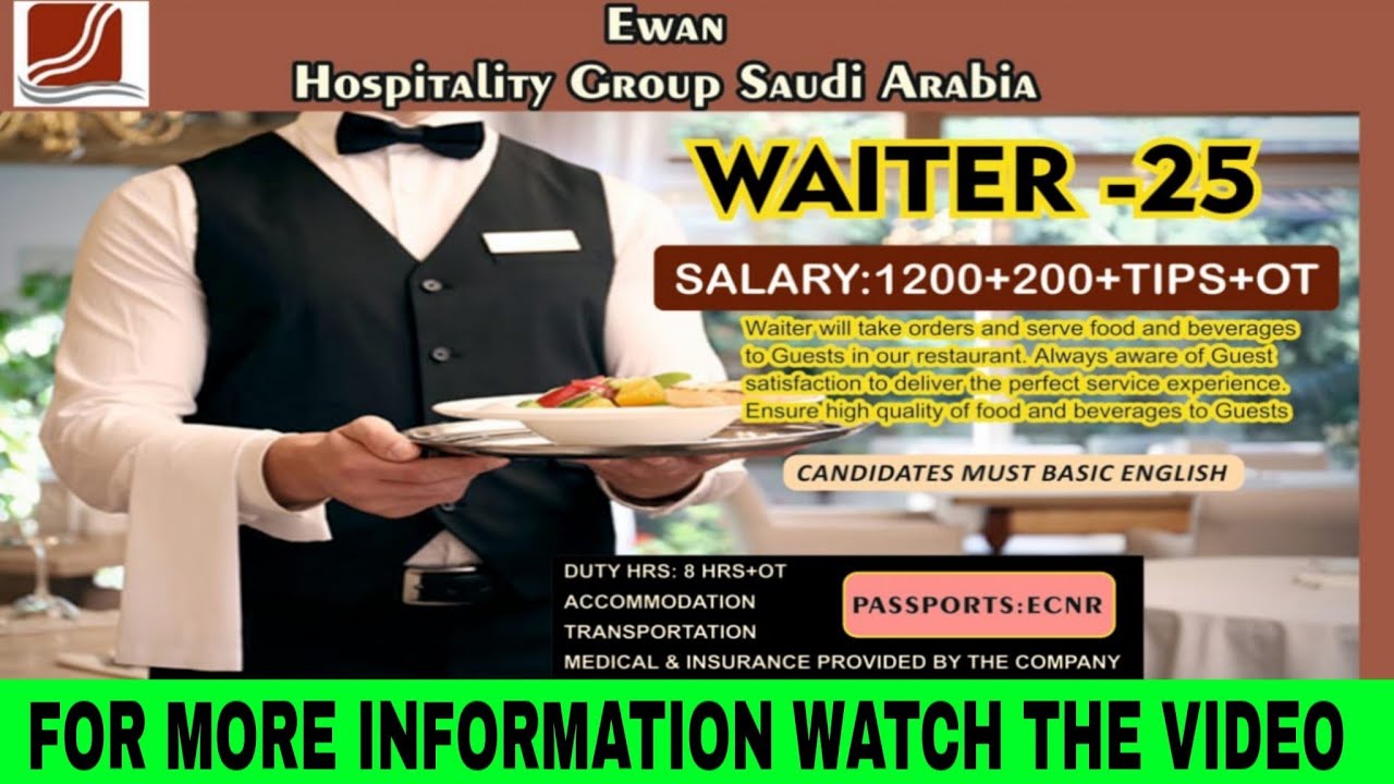Arabia in job restaurant saudi
