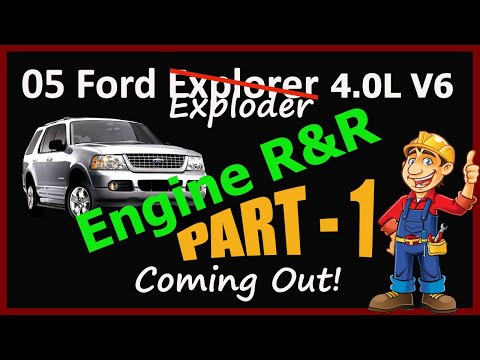 Ford Explorer 4.0L SOHC V6  Engine Removal Part 1 of 3