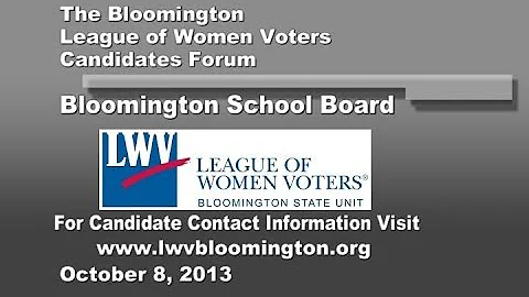 League of Women Voters Candidates Forum: School Board