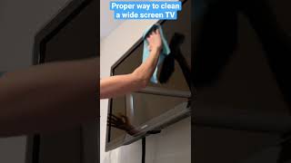 The Proper Way To Clean A Wide-Screen Tv - Pro Cleaning Tip