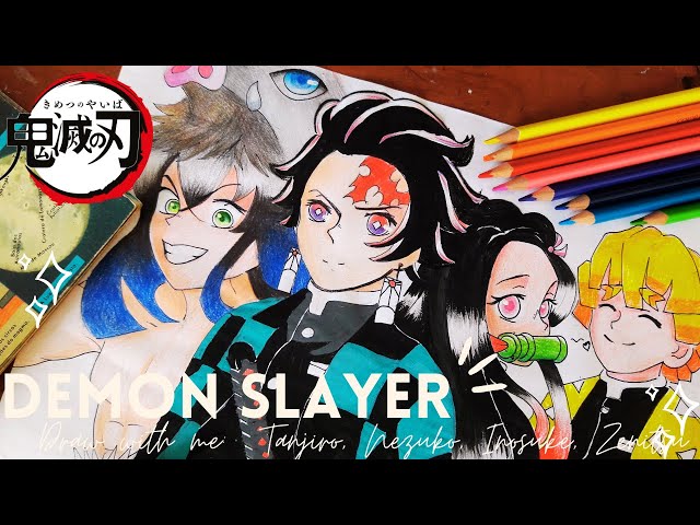 Desenheiro nas horas vagas 🇧🇷 on X: Demon Slayer (Kimetsu no Yaiba) -  Tanjiro, Nezuko, Itsuke e Zenitsu #nezuko #demonslayer #desenho #arte #draw  #art #anime #oni #kimetsunoyaiba #ilustração #illustration #manga #animeart  #comic #