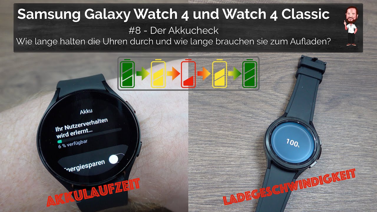 Samsung Galaxy Watch Akku Wechseln Kosten Samsung Galaxy Watch 4 / Watch4 Classic | #8 - Der Akkutest - mit
