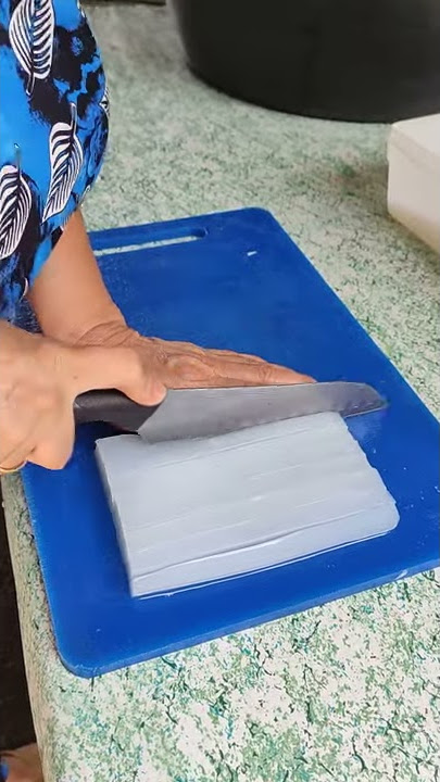 NATA DE COCO: Home-Cultured Nata De Coco Manual Cutting