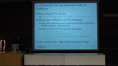 FOSDEM 2009 Custom OpenSolaris