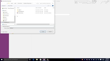 Office365 - (ONENOTE) How to Create a OneNote Notebook in OneDrive for Business Win10