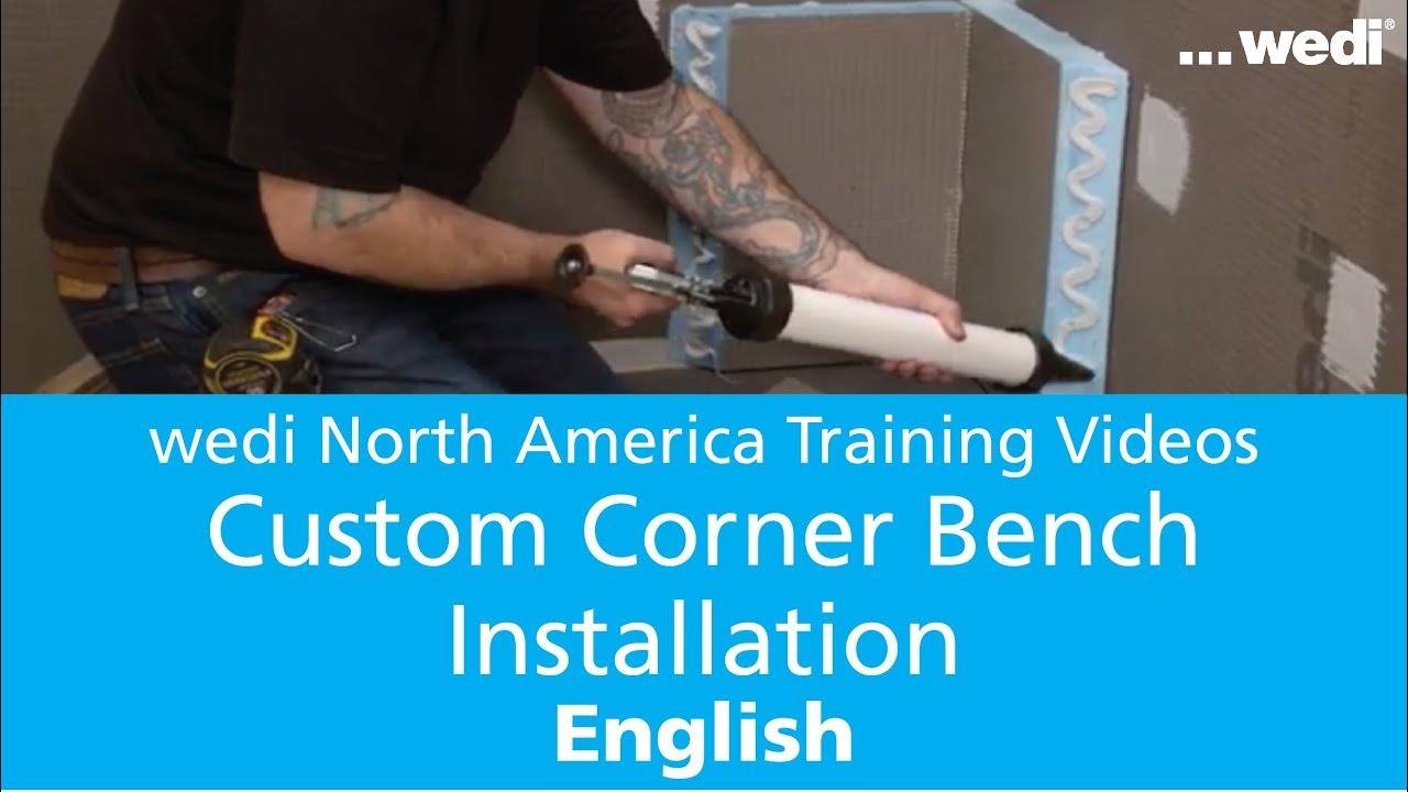 (EN) How to install a wedi Custom Corner Bench (floor mounted) YouTube